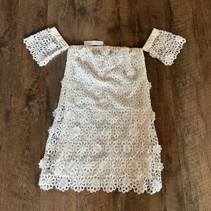 Women's Trina Turk White Lace Off-the-Shoulder Dress Size 2